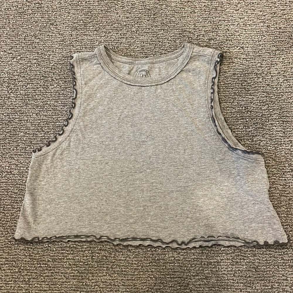 Urban outfitters Layla cropped lettuce edge  tank